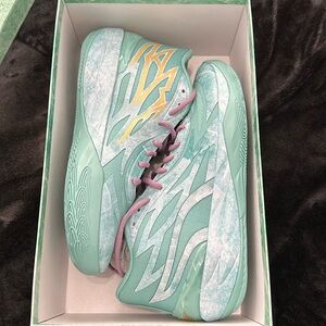 Brand new Lamelo Ball Jade Tigers in box.  Size US 9